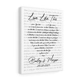 Lyrics -- Bailey & Morgan 09-30-2021 -- Canvas 11x14 -- Printify