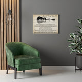 Lyrics -- Just the way you are -- Canvas 18x24 -- printify