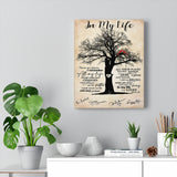 in My Life Lyrics -- Canvas 11x14 -- 15 -- printify