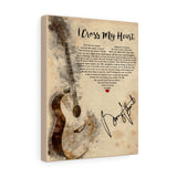 I Cross My Heart Lyrics -- Canvas 11x14 -- 16 -- printify