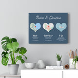 Love Anniversary Print -- Canvas  11"X14" -- Daniel & Christina