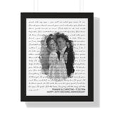 Lyrics -- Frankie & Christine 11.30.1996 -- Black framed 16x20 -- Printify