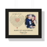 Lyrics Song -- Black framed poster/ 11"x14" -- Randy & Rocio