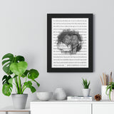 Lyrics -- John & Bernice 05-05-2017 -- Black framed 12x16 -- Printify