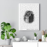 Music Lyrics Song -- Canvas 12"X16" -- Brendan & Chelsea