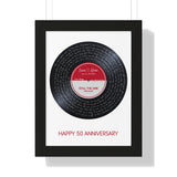 Lyrics Song -- Black Framed poster/ 12”x16” -- Lucia and Dean