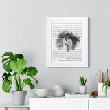 Lyrics Song -- White framed poster/ 11"x14" -- Davin & Linzy