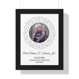 Lyrics Song -- Black Framed poster/ 12”x16” -- Dad (Thomas F. Hosmer Jr.)