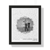 Lyrics -- Johnny & Shannon 21.08.2021 -- Black framed 16x20 -- Printify