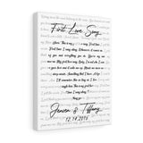 Lyrics Song -- Canvas 11"X14" --  Jensen & Tiffany