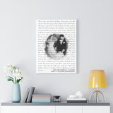 Music Lyrics Song -- Canvas Gallery 18"X24" -- Eric and Danielle