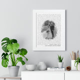 Lyrics -- Hunter & Lauren 08.21.21 -- White framed 12x16 -- Printify