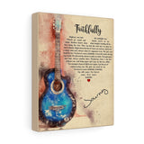 Lyrics Song -- Canvas 8"x10" -- Faithfully (Journey )
