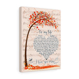 in My Life Lyrics -- Canvas 12"X16" -- 14
