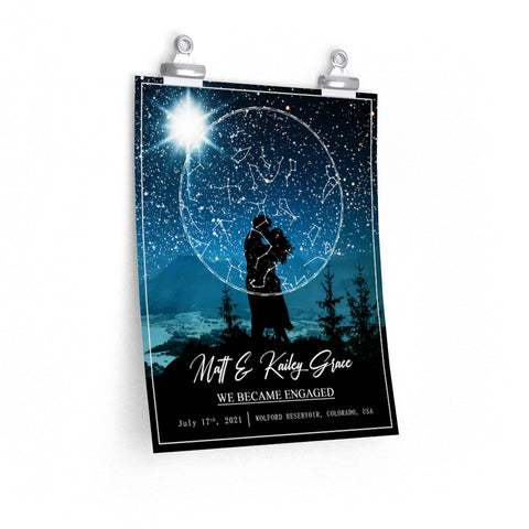 Star Map --  Matt & Kailey Grace -- Poster 11x14 -- Printify
