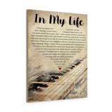 in My Life Lyrics  -- Canvas  24"x30" -- 23