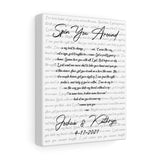 Lyrics -- Joshua & Kathryn 4-17-2021 -- Canvas 8x10 -- Printify