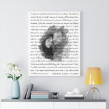 Lyrics -- Michael & Lisa 11.6.2020 -- Canvas 24x30 -- Printify