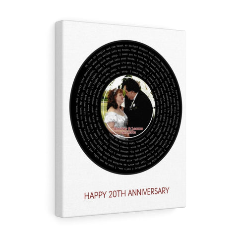 Vinyl -- GlenRay and Leanna 06/01/2002 -- Canvas 11x14 -- Printify