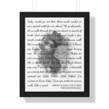 Lyrics -- Brian & Lisa 04.17.2021 -- Black framed 16x20 -- Printify