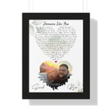 Lyrics -- Sarah & Ryan 8/27/2005 -- Black framed 12x16 -- Printify