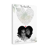 Lyrics -- Blake & Alaina 08.06.2021 -- Canvas 18x24 -- Printify