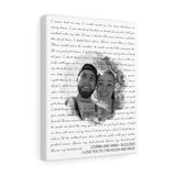 Lyrics -- Corbin and Anna 06-22-2020 -- Canvas 11x14 -- Printify