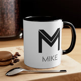 Name mug -- Mike -- Black accent mug -- Printify