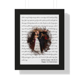 Lyrics Song -- Black framed poster/ 11"x14" -- Jeff & Lindy