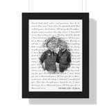 Lyrics -- Tim and Joe -- Black Framed 12”x16” -- Printify