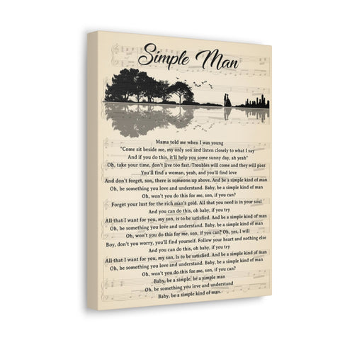 Canvas Gallery Wraps 11x14 Printify - Simple Man - Design 2