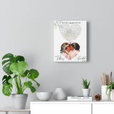 Music Lyrics Song -- Canvas 8"x10" -- Tiffany & Gerald