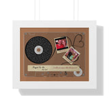 Cassettes-Tape Prints -- Black framed 11"x14" -- William and Allisen