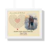 Lyrics -- Amy & Matt 12.12.2019 -- White framed 16x20 -- Printify