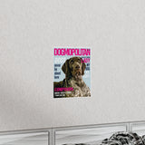 Printify Poster Matte 9x11 - Style 9 Lady - Magazine Dog