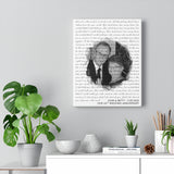 Lyrics -- John & Betty 3-20-2022 -- Canvas 11x14 -- Printify