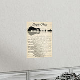 Printify Premium Matte 11x14 Poster - Simple Man - Design 2