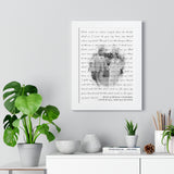 Lyrics Song -- White framed poster/ 12"x16" -- Ryan & Dyana 07.22.2021