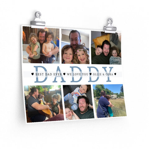 Daddy Family Prints -- Unframed 11''x14'' -- Ollie & Cora