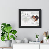 Love Anniversary -- Black framed poster/ 11"x14" -- David and Tiffany