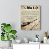 in My Life Lyrics -- Canvas 11"X14" -- 23 -- printify