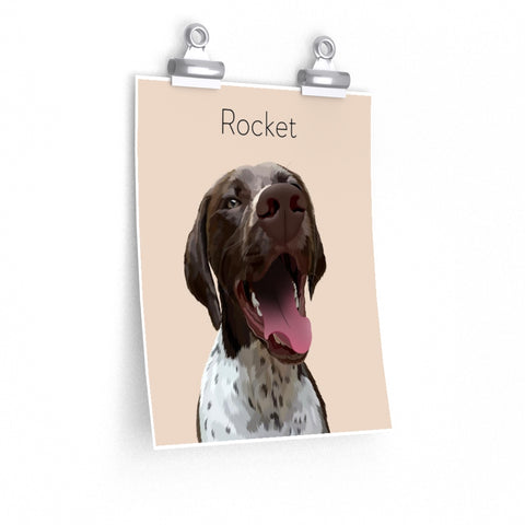 Dog Portrait -- poster/ 9''x11'' -- Rocket