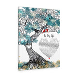Music Lyrics Song -- Canvas 24"x30" -- In My Life 4