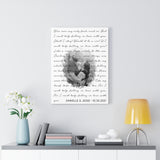 Lyrics -- Danielle & Jesse 10-30-2021 -- Canvas 18x24 -- Printify