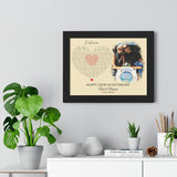 Lyrics Song -- Black Framed poster/ 12”x16” -- Rich & Maureen