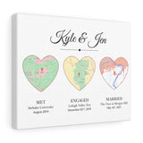 Met Engaged -- Kyle & Jen -- Canvas 11"X14" -- Printify
