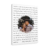 Lyrics -- Kelsey & Charlie Johnson ~ May 4, 2019 -- Canvas 24x30 -- Printify