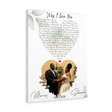 Lyrics -- Marcus & Sharron 10.23.2020 -- Canvas 24x30 -- Printify