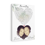 Lyrics -- Christina & Jeannine 09.08.2017 -- Canvas 12x16 -- Printify