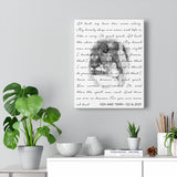 Lyrics -- Ken and Terri 02.14.2021 -- Canvas 11x14 -- Printify